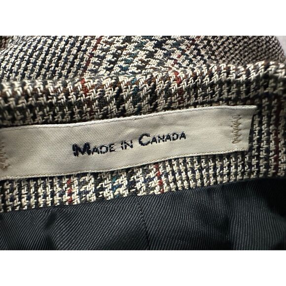 Polo University Club Ralph Lauren Vintage Silk Wool Houndstooth Blazer Suit 42 R - Picture 5 of 6